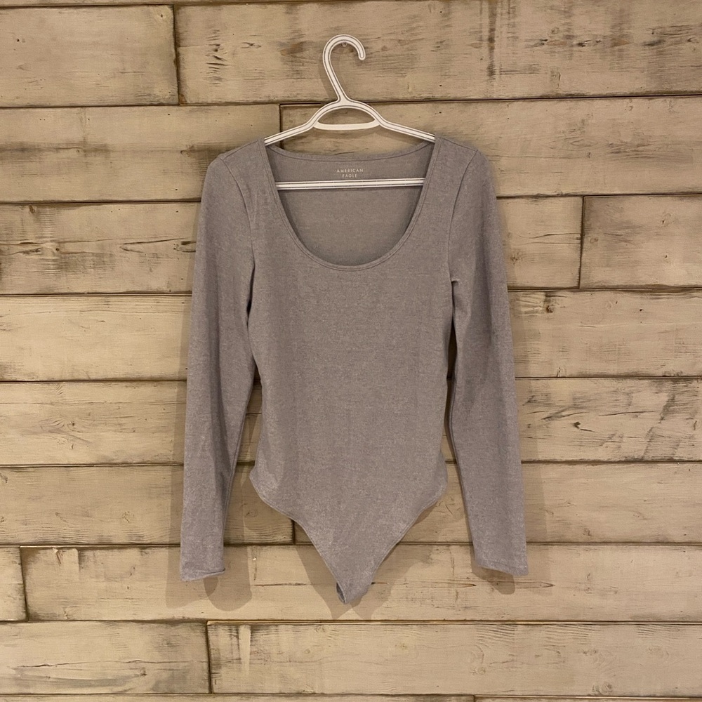 American Eagle Outfitters Heather Gray Bodysuit